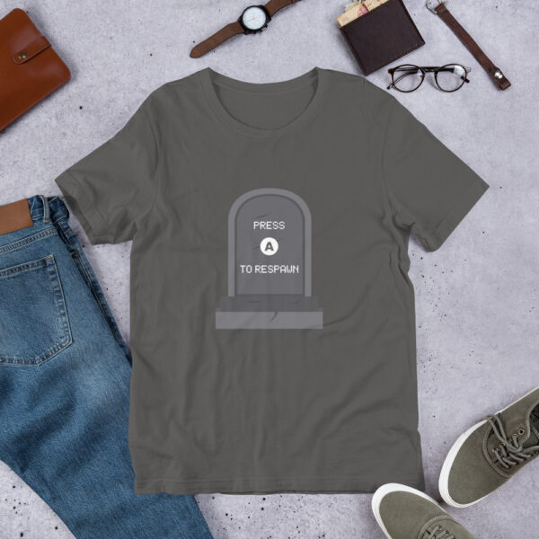 Press A to Respawn - Unisex T-Shirt - Image 13