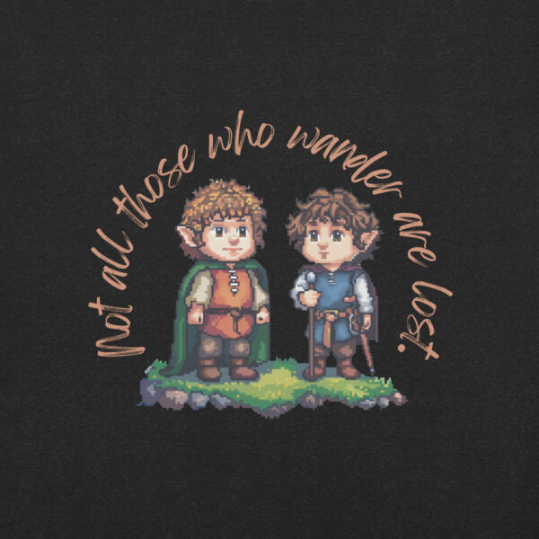 LOTR Not All Those Who Wander are Lost Hobbit - Premium Unisex T-Shirt - Image 3