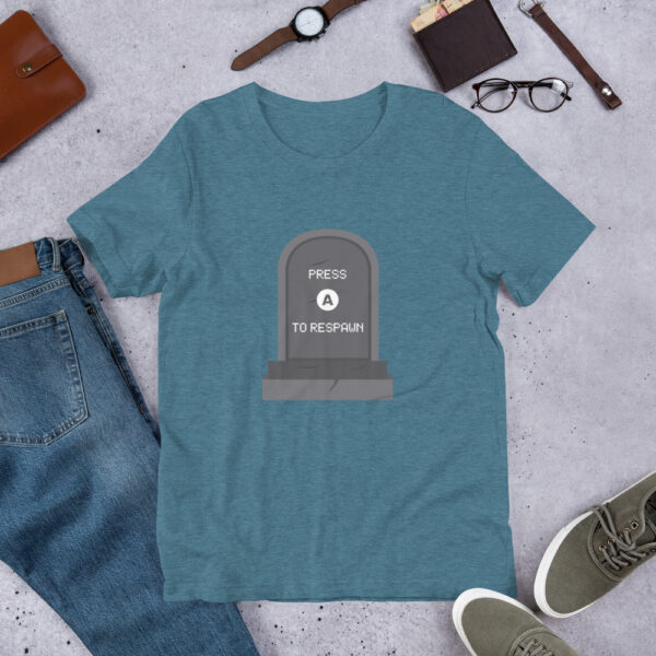 Press A to Respawn - Unisex T-Shirt - Image 16